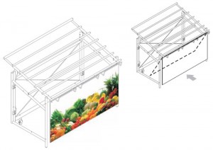 Panel Faldon reclinable para facil limpieza