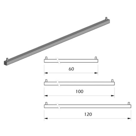 Detalles Barra perchero para cuelgue vertical fijación a expansión Kode03