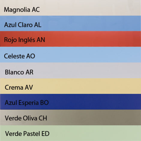 Colores barnizado disponibles para Estante de Madera Thinline