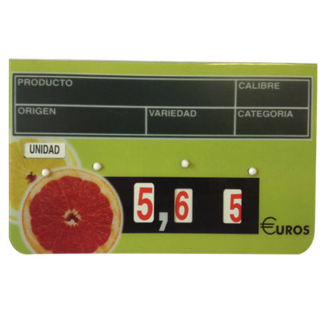Portaprecios Accesorio Fruterias