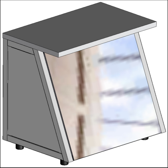 BANCO CALZADO CON ESPEJO EXPERIMENTAL 500x355x420MM