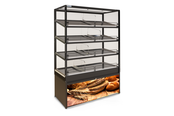 EXPOSITOR PARA PAN ENSACADO ELÉCTRICO 1250X600X1865MM