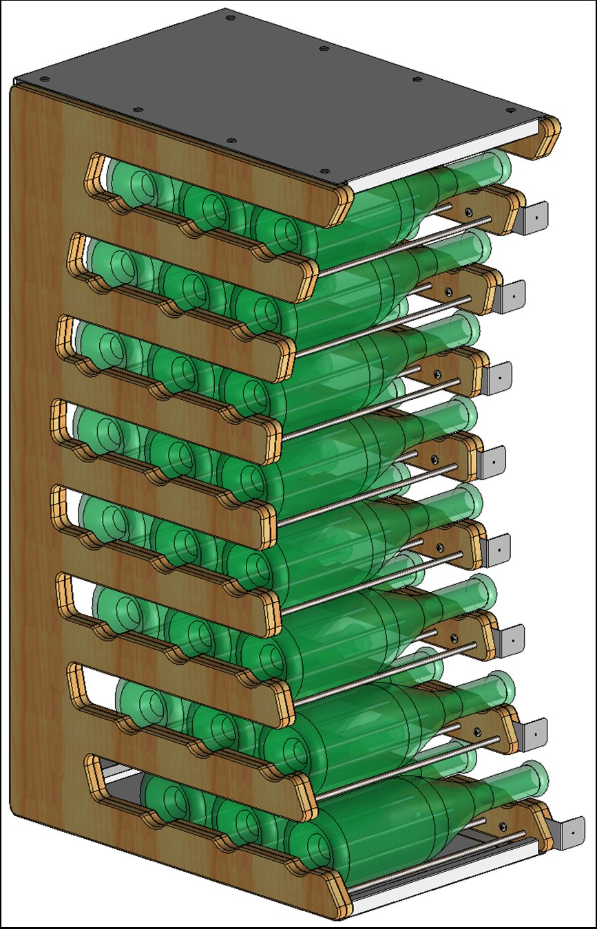 EXPOSITOR PARA BOTELLAS HORIZONTAL 2 EXPOSITOR PARA BOTELLAS HORIZONTAL - Imagen 2