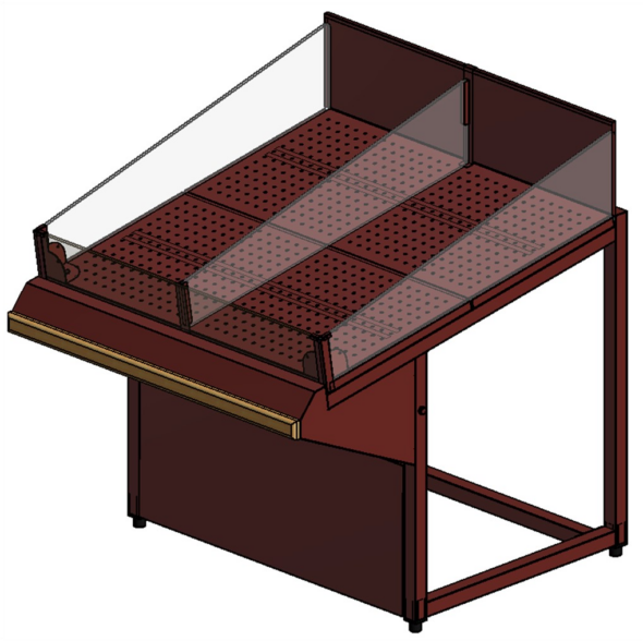 EXPOSITOR MODULAR CON SOPORTE PARA BOLSAS