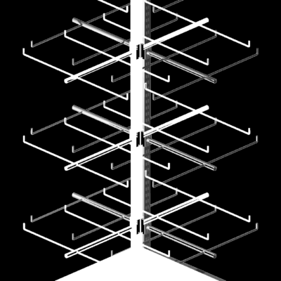 EXPOSITOR PARA SANDALIAS 550x550x1540MM Sp25