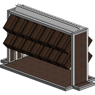 GONDOLA PARA BOTELLAS 2540X970X1435MM