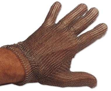 GUANTES DE CINCO DEDOS AMBIDIESTRO EN MALLA DE ACERO INOXIDABLE EXPERT