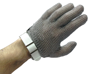 GUANTES DE CINCO DEDOS AMBIDIESTRO EN MALLA DE ACERO INOXIDABLE