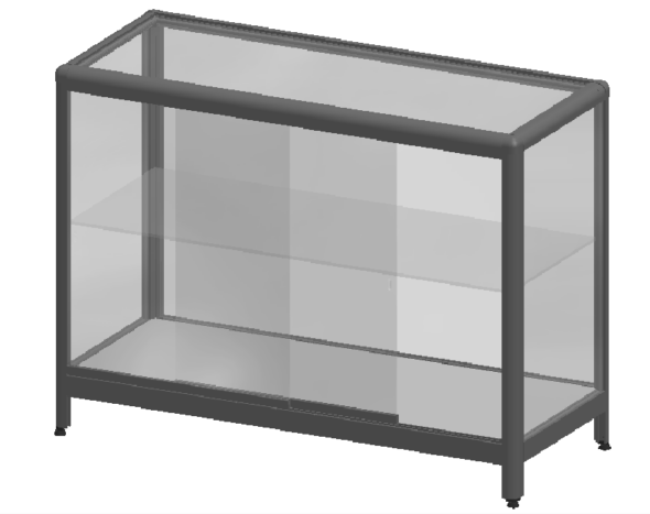 EXPOSITOR MÓVIL BAJO DE ALUMINIO Mbn 1000MM