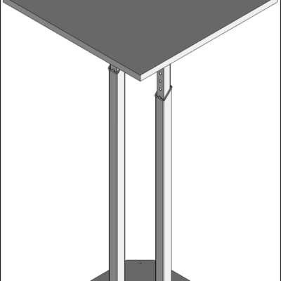 MESA EXPOSITORA 500X500X800-1000MM
