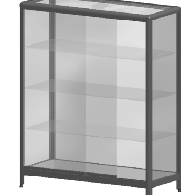 EXPOSITOR MÓVIL MEDIO DE ALUMINIO Mmn1000MM