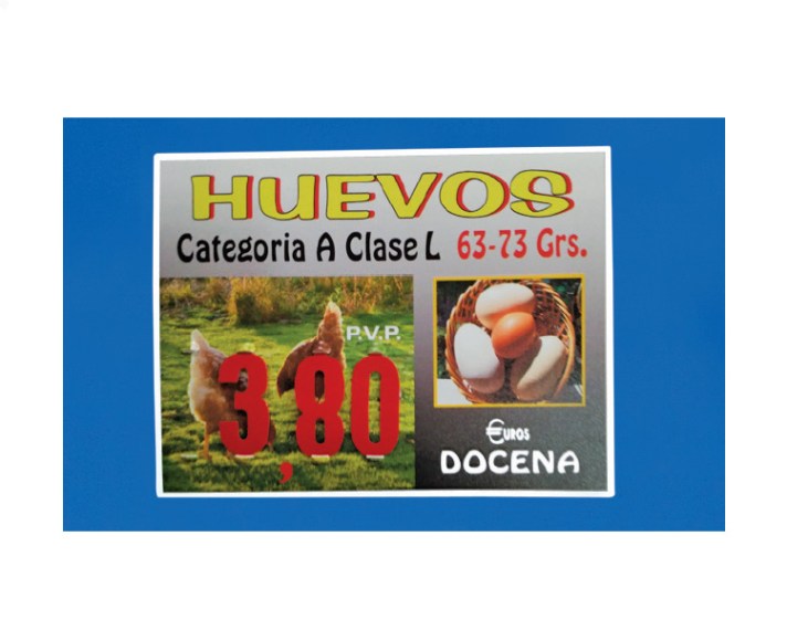PORTAPRECIO HUEVOS 1 PORTAPRECIO HUEVOS