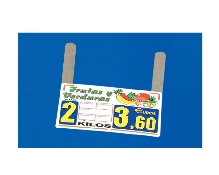 PORTAPRECIO RECAMBIABLE GANCHOS 1 PORTAPRECIO RECAMBIABLE GANCHOS