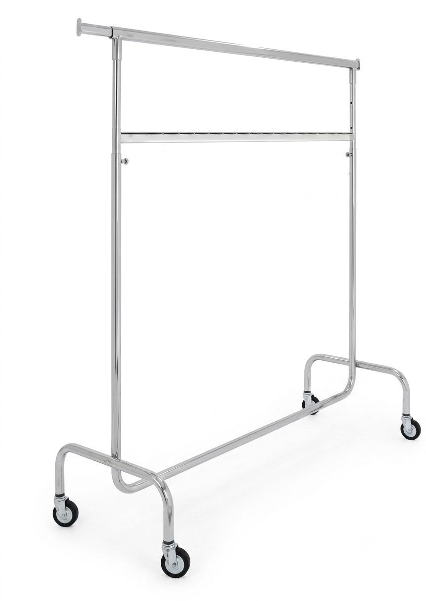 STENDER UNIVERSAL DOBLE 1,4 M - Perchero Doble Metálico con Ruedas 1 STENDER UNIVERSAL DOBLE 1,4 M perchero doble metálico con ruedas