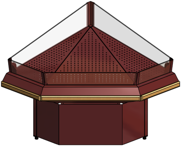 EXPOSITOR MODULAR ALTO 1730X1160X1105MM CON SOPORTE PARA BOLSAS